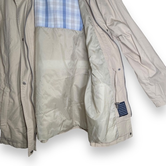 London Fog Women’s Size XL Khaki Coat Removable Hood Drawstring Waist - Picture 9 of 11